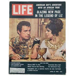 Vintage LIFE magazine Elizabeth Taylor April 13 1962 Richard Burton